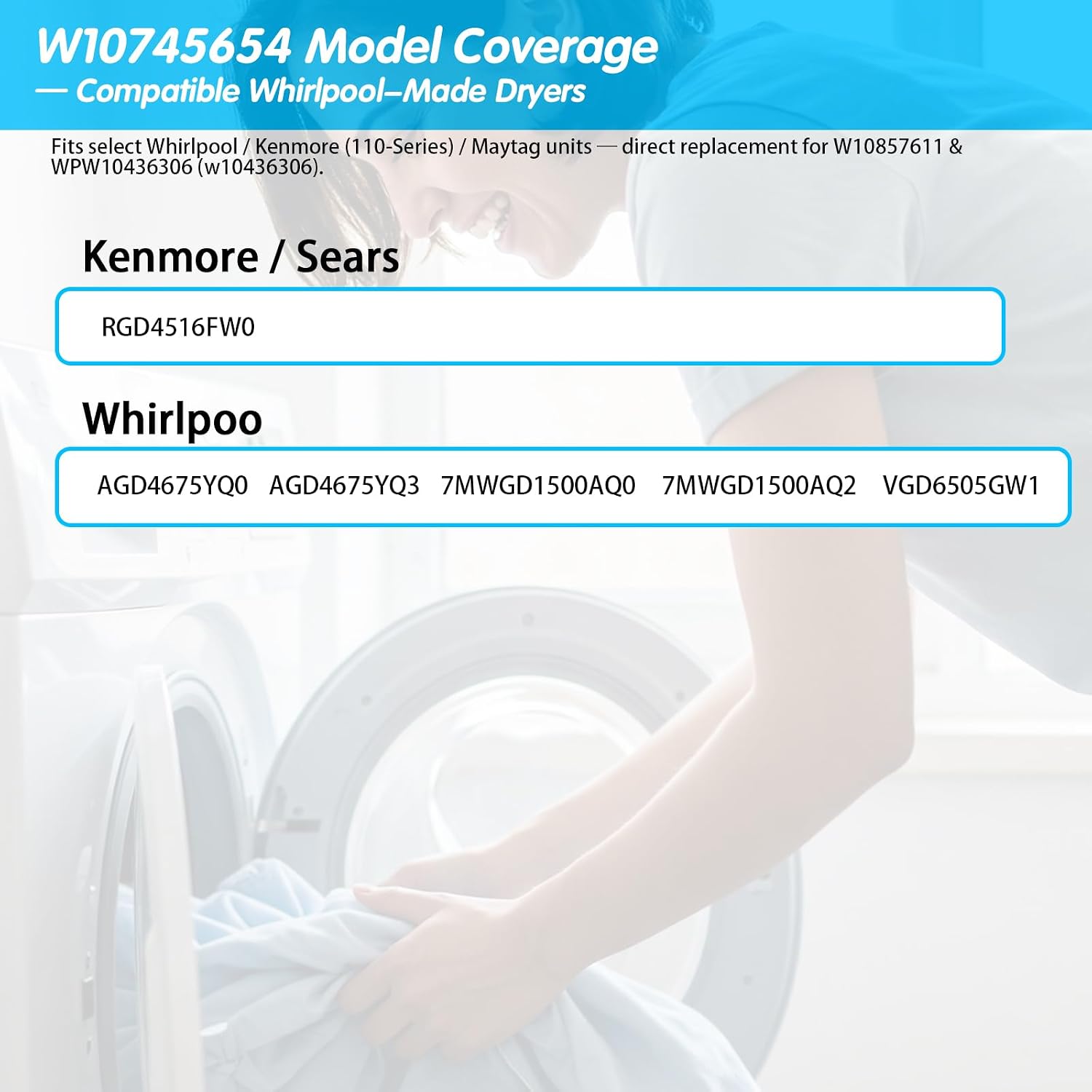 W10745654 W10857611 WPW10436306 Dryer Timer – for Whirlpool, for Kenmore, for Maytag, for Amana; 7-Terminal D-Shaft – Fits AGD4675YQ0, AGD4675YQ3, 7MWGD1500AQ0, 7MWGD1500AQ2, RGD4516FW0, VGD6505GW1
