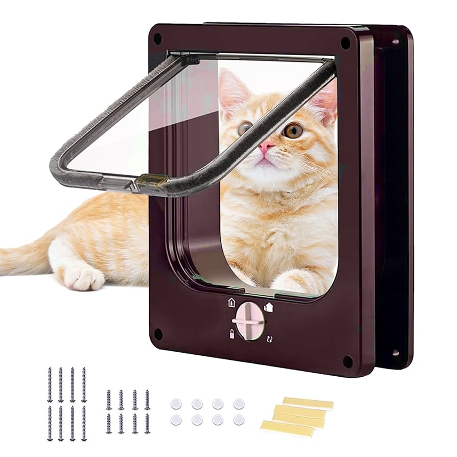 Gixuzolスマートキャットドア、マイクロチップキャットフラップ