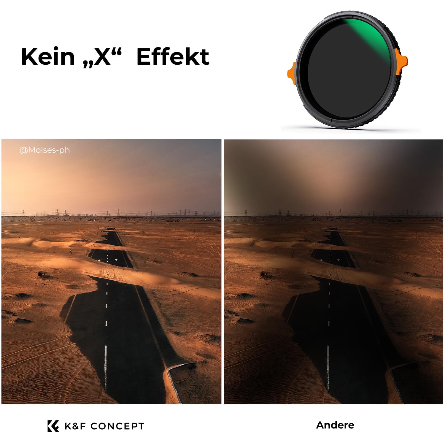 K&F CONCEPT Nano-X ND Filter 82mm CPL&ND4-ND64 2 in 1 multifunktionaler Graufilter und CPL Filter Polfilter