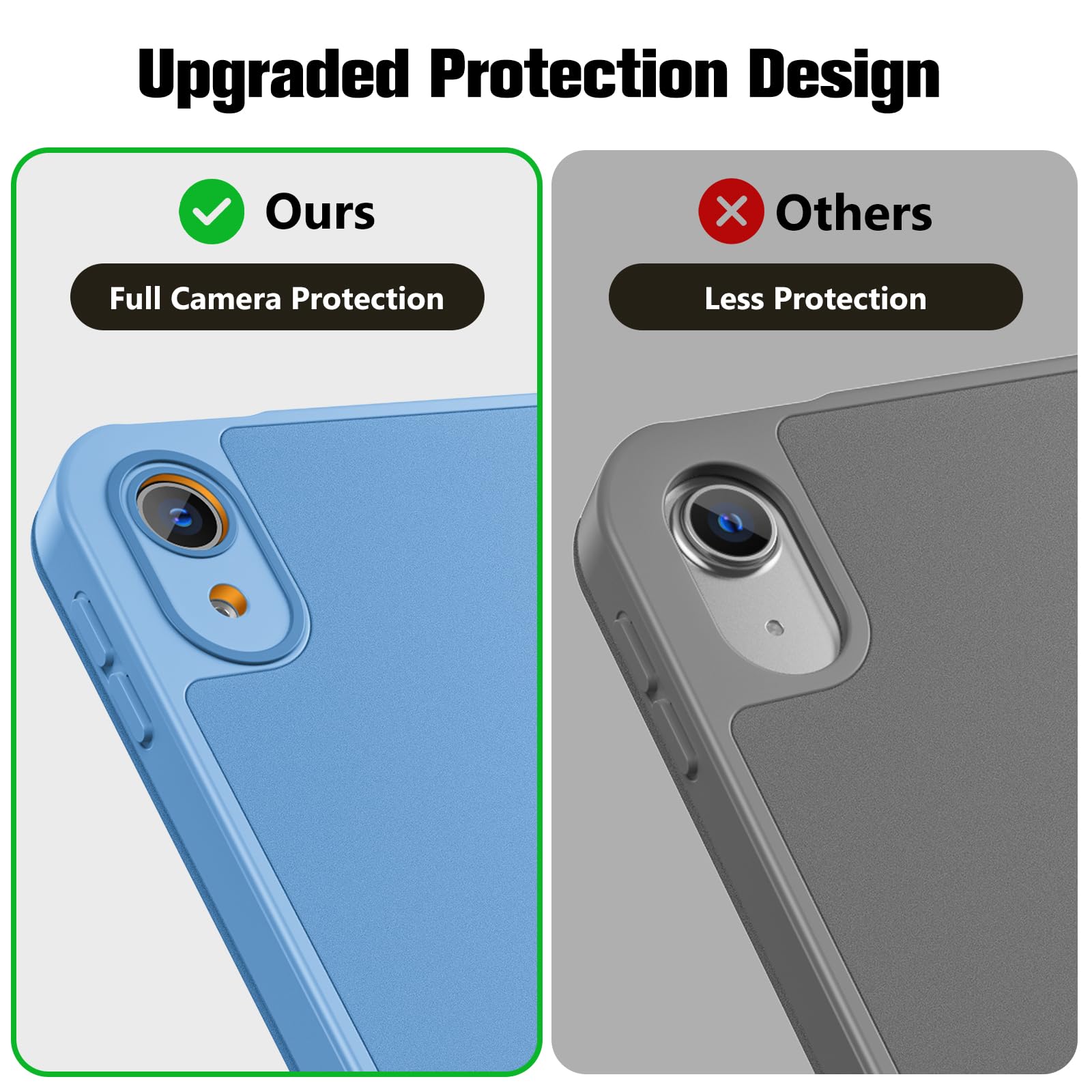ProCase Cover Per iPad A16 11 Generazione 11 Pollice 2025/10 Generazione 10.9 Pollice 2022 con Full Camera Protezione Morbida TPU Copertura Posteriore -Puro Blu