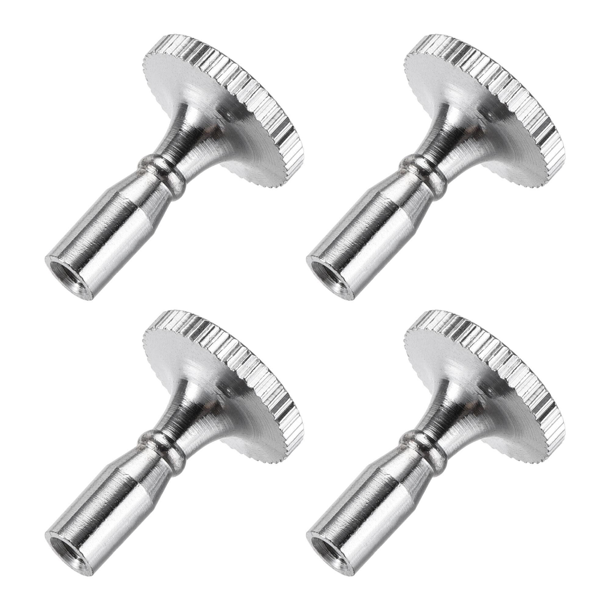 sourcing map Lamp Turn Switch Knob On/Off Replacement Twist Knobs Extension 20mm Length for Lamp Socket Chrome Pack of 4