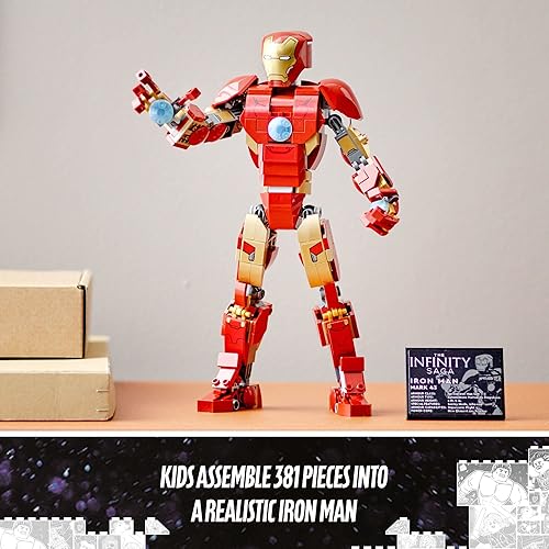 Miniatura 5 de LEGO Marvel Iron Man Figura 76206 Juguete coleccionable para construir, modelo de exhibición de dormitorio infantil de Avengers: Age of Ultron,