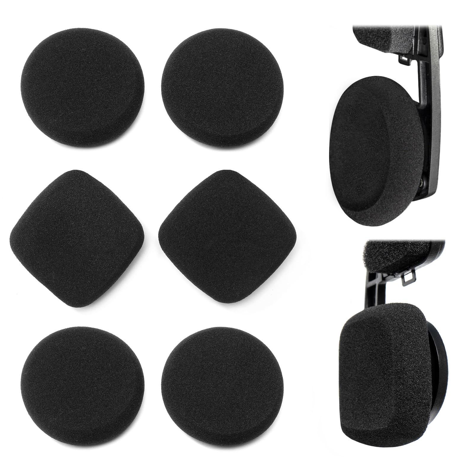 Voarmaks 3 Pairs Foam Cushion Ear Pads Kits Compatible with Koss Portapro Porta Pro Headphones Porta Pros Ksc75 Ksc35 Pads (Luxurious Black Sets/Kits)