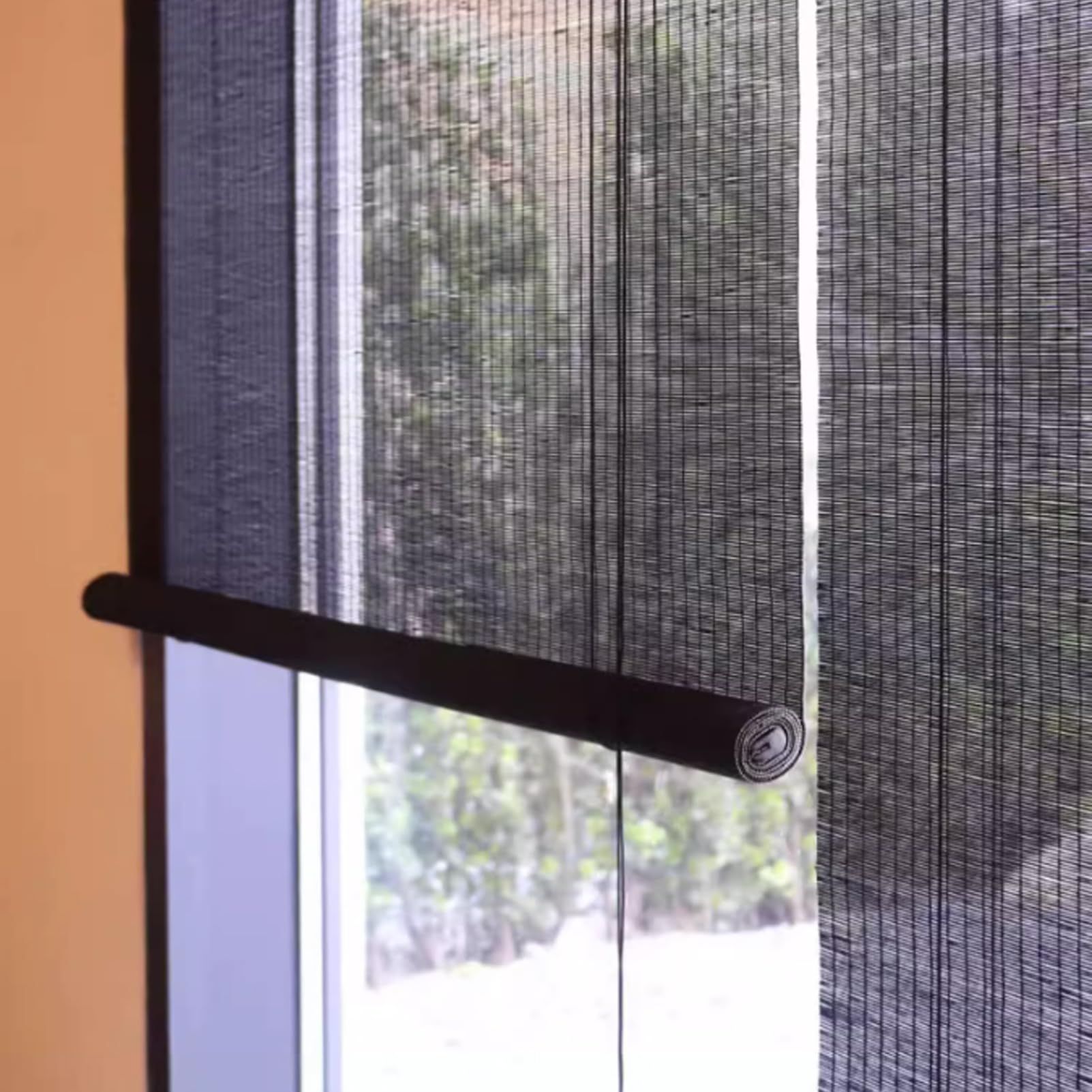 RICOLUS Stores à Enroulement en Bambou Rétro,Naturel Respirant Rouleaux Romains Occultant Fenetre Protection Solaire et Brise Vue Store Enrouleur pour Intérieur Extérieur (80x200cm)