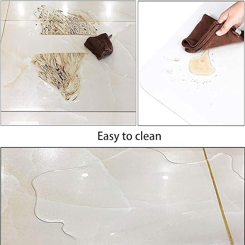 Miniatura 5 de Tapete protector rectangular antideslizante transparente para suelos de madera dura, escritorio de vidrio, tapete de plástico resistente para silla