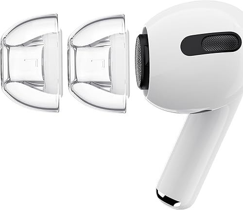 Miniatura 9 de RFUNGUANGO [4 pares] Almohadillas de repuesto para AirPods Pro de 2ª/1ª generación con orificios de reducción de ruido, almohadillas de silicona