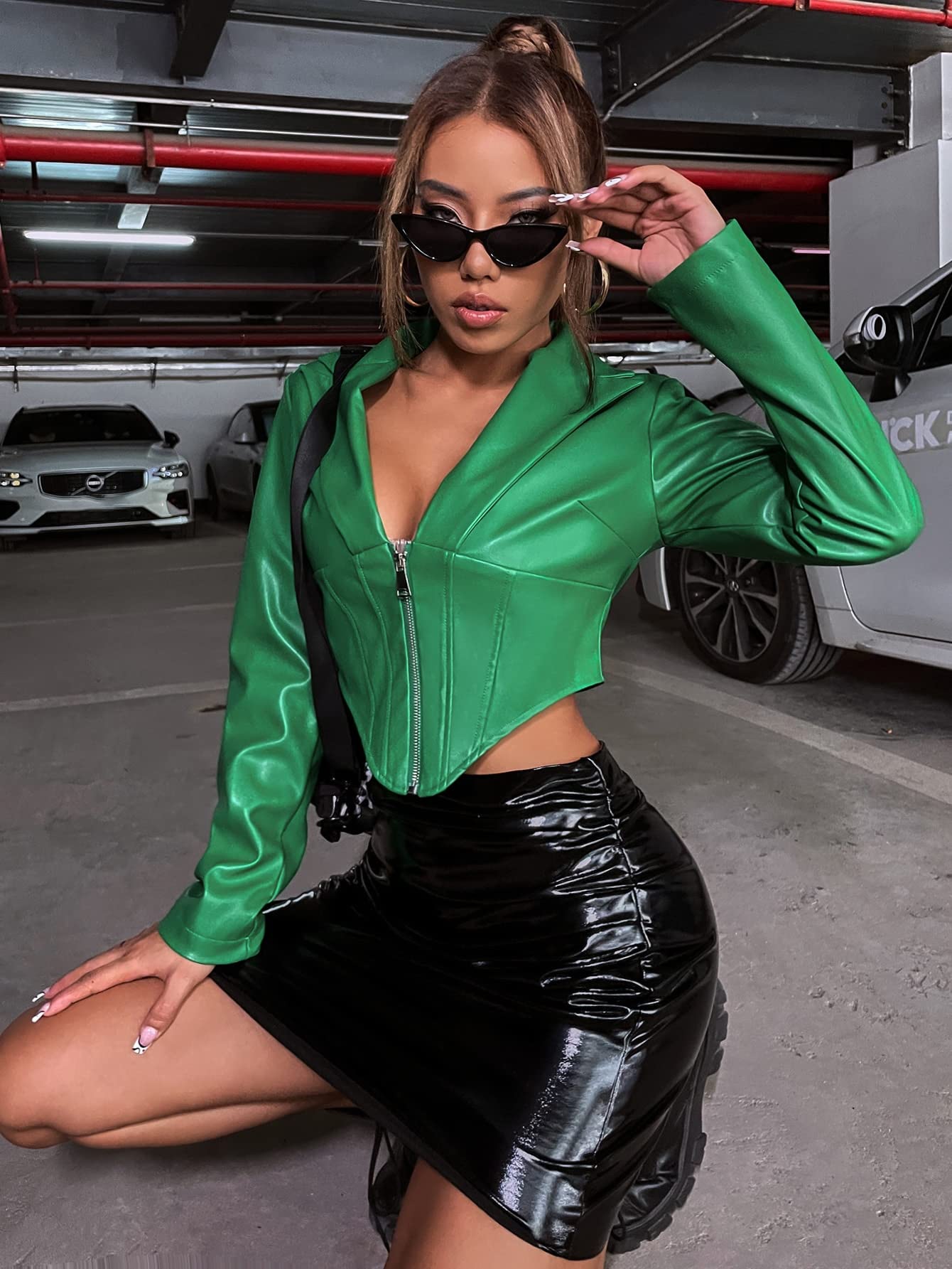 Amazon.com: Jackets for Women Zipper Front Asymmetrical Hem