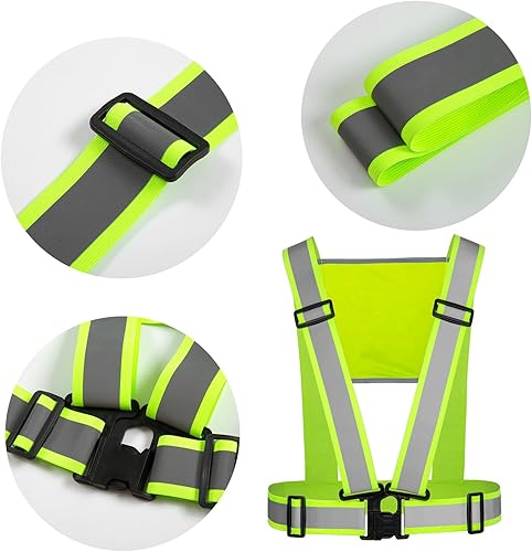 Miniatura 2 de Chaleco de seguridad personalizado correas ligero ajustable de alta visibilidad reflectante chaleco de seguridad construcción exterior