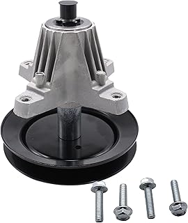 GSKMOTOR MTD 918-04822A Spindle Assembly Pulley 918-04822B 618-04822 918-04889 Deck Spindle Assembly Fit Most 42inch and 30-in Mini Riders with Pulley Tapped Bolt and Fitting