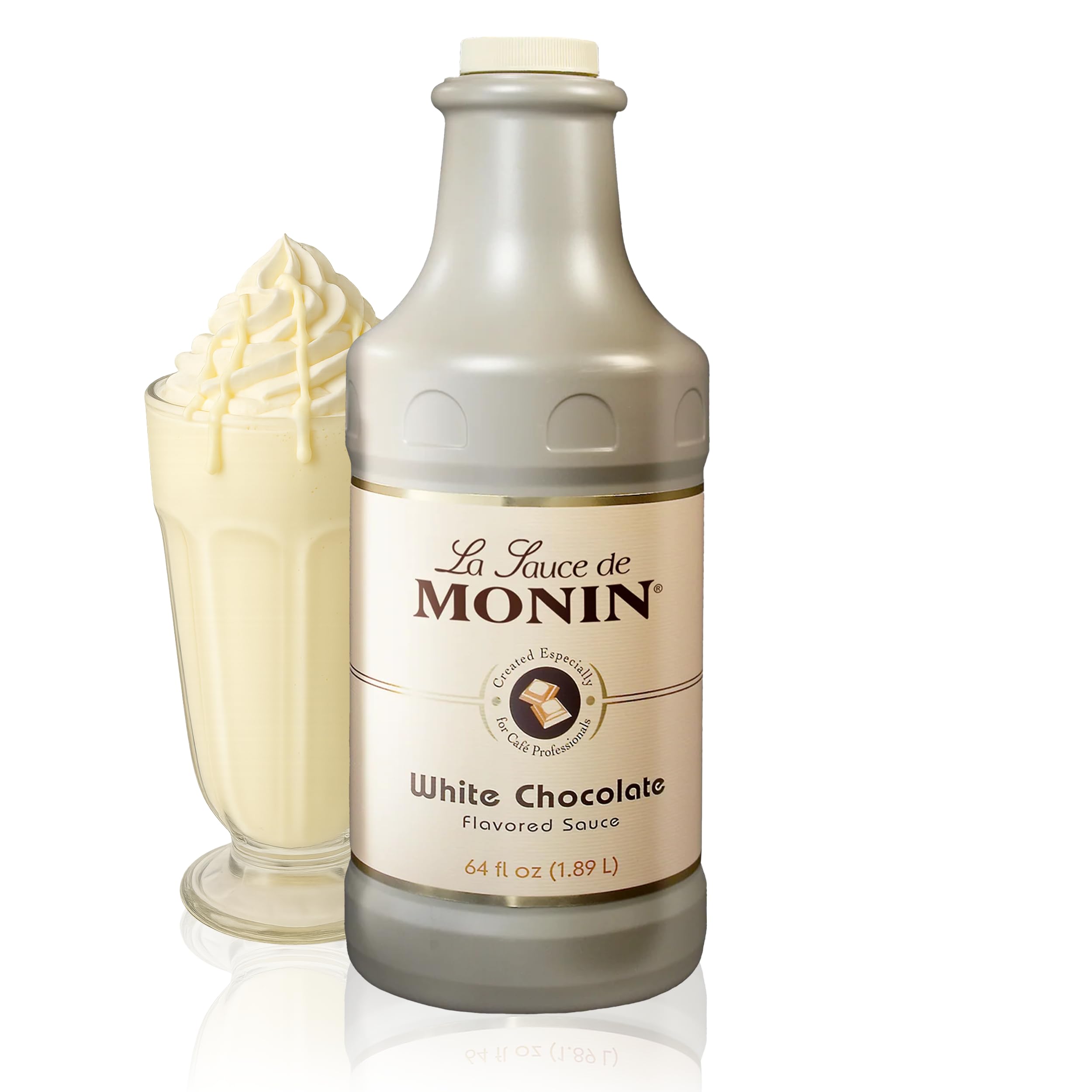 Gourmet White Chocolate Sauce, Creamy and Buttery, Great for Desserts, Coffee, and Snacks, Gluten-Free Non-GMO (64 Ounce)