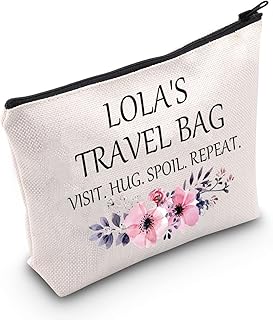 Lola Gift Best Lola Gift Lola Birthday Gift Lola’s Travel Bag Visit Hug Spoil Repeat Travel Cosmetic Pouch (Lola’s Travel Bag)