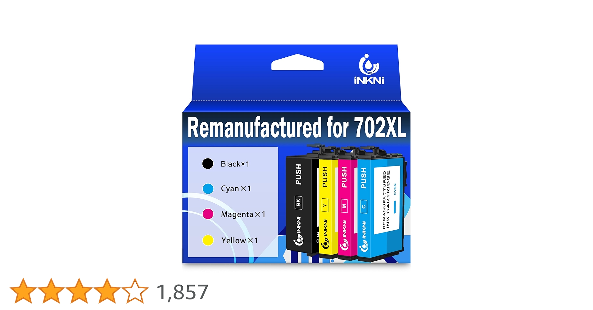 Amazon.co.jp: InkNI 702XL用リサイクル交換用インクカートリッジ