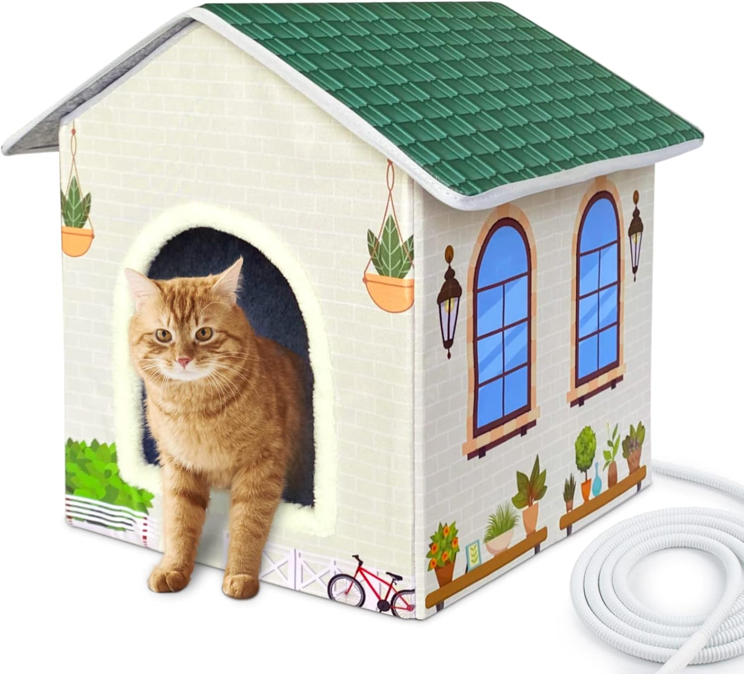 PAIGTEK Heated Cat Houses for Indoor Cats,Outdoor Weatherproof Cat