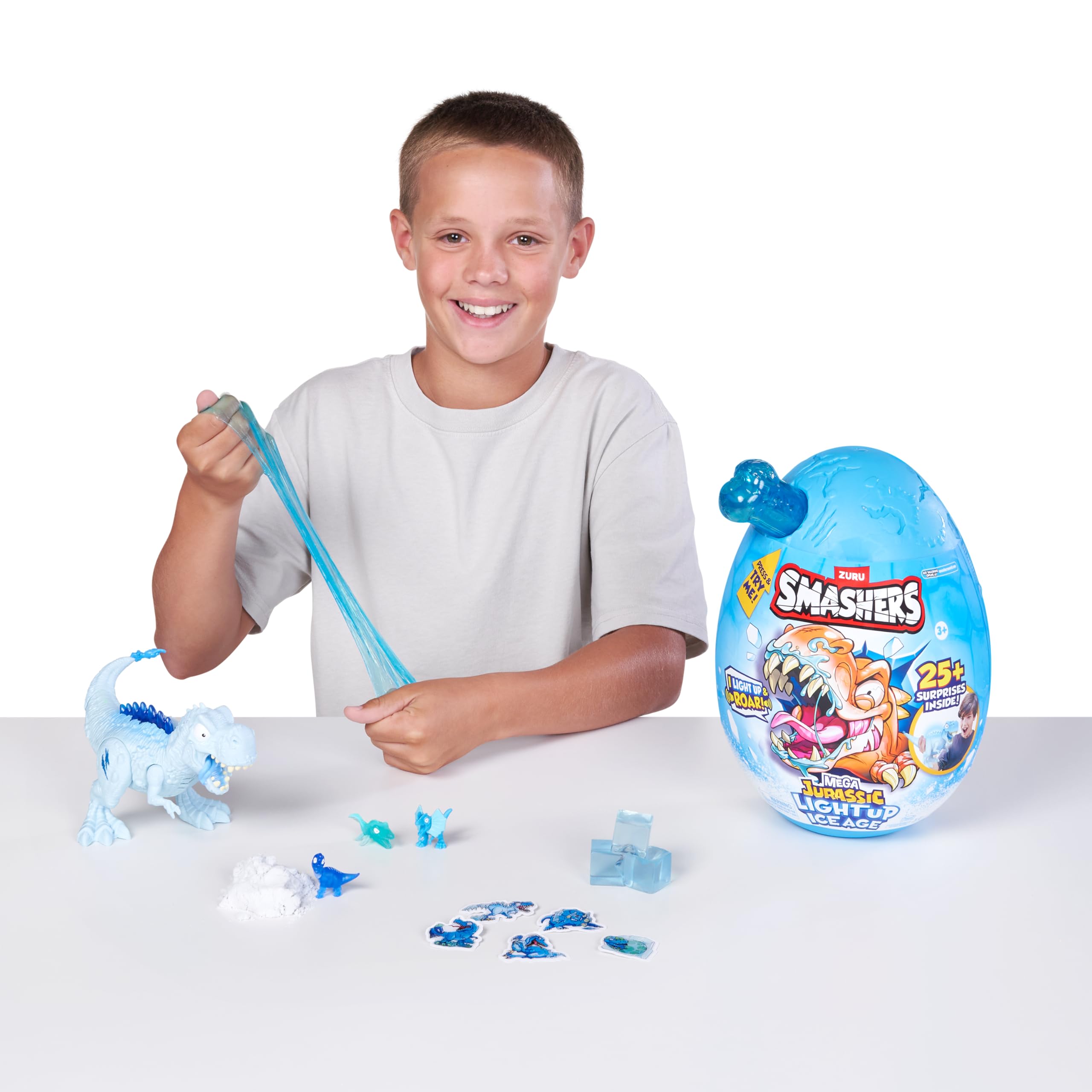 Smashers Mega Jurassic Light Up Ice Age de ZURU, ovo de brinquedo