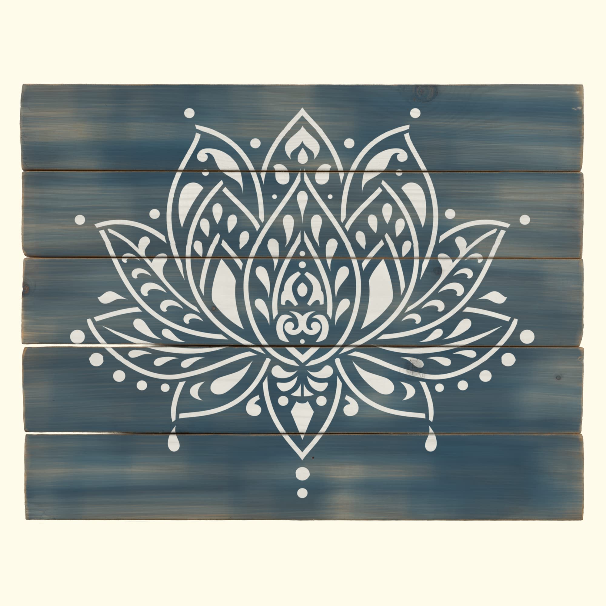 Sacred Lotus Flower Stencil - Stencil Furniture, Stencils, Floral Stencil, Lotus Stencil, Sacred Stencil