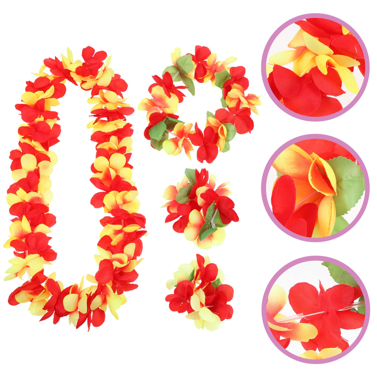 MAGICLULU 4sets Ghirlande Hawaiane Per Tematiche Estivi e Decorazioni Accessori Per Luau e