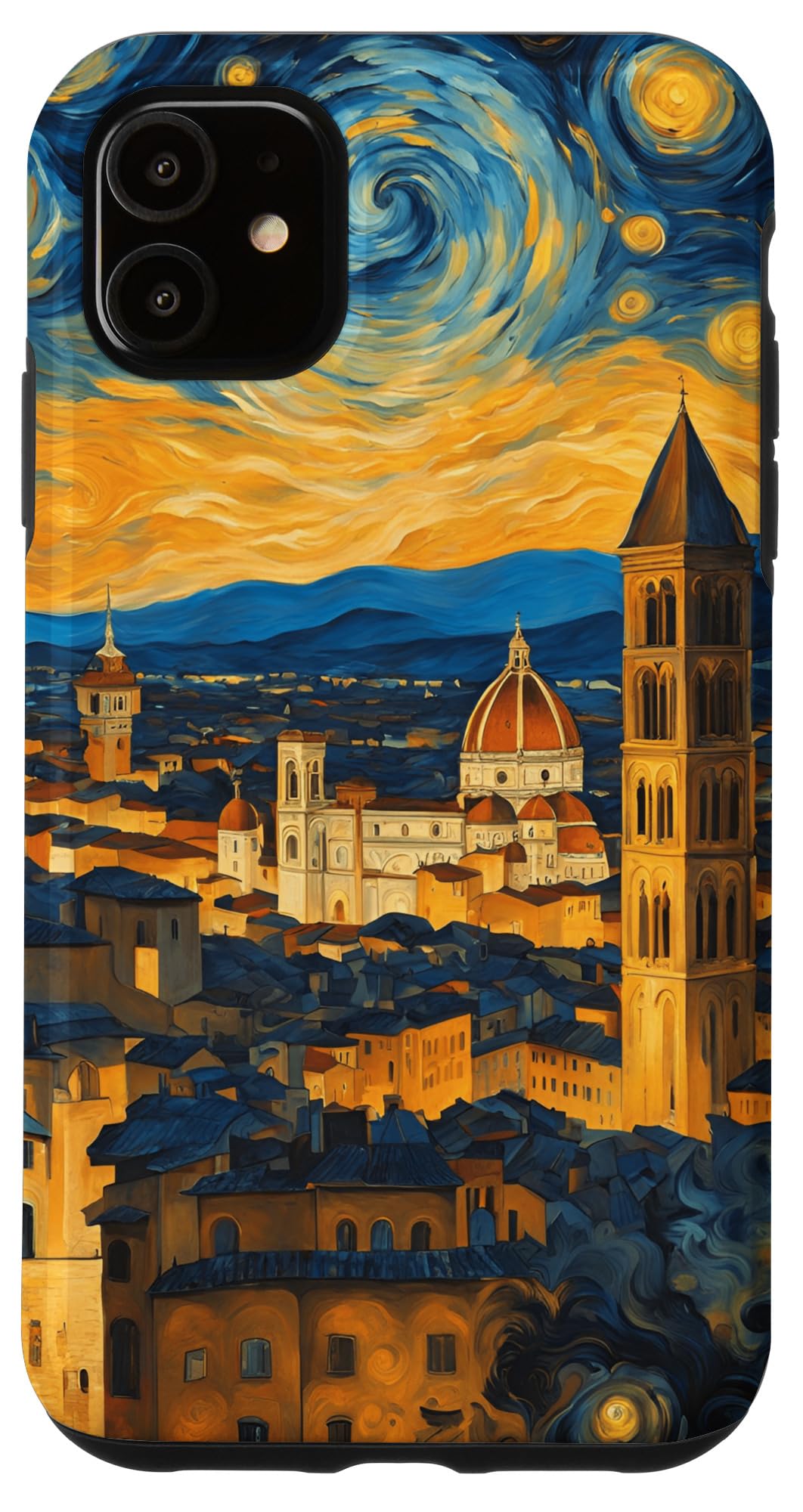 Florence Italy Van Gogh Tuscany Travel Painting Retro Style Case for iPhone 11