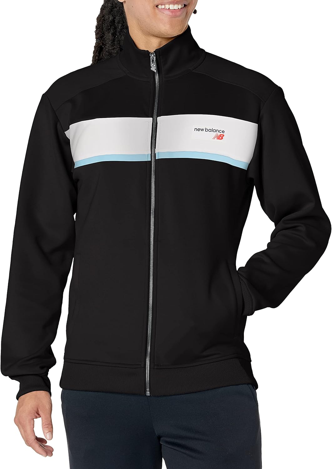 New Balance Men's Nb Athletics Track Jacket, Black Small