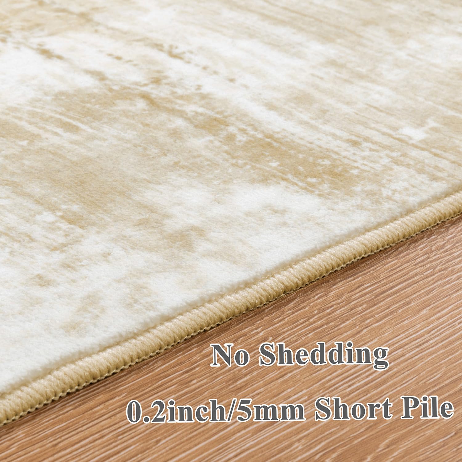 SHACOS Alfombra Salón 160x230cm, Abstracta Alfombra Habitacion Matrimonio Suave Antideslizante Alfombras de Área Moderna Pelo Corto para Sala de Estar, Dormitorio, Comedor, Beige
