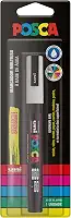 POSCA, UNI, Caneta Marcador PC-3M, Ponta Fine, traço de 0,9mm a 1,3mm, Branca, Blister com 1 Unidade