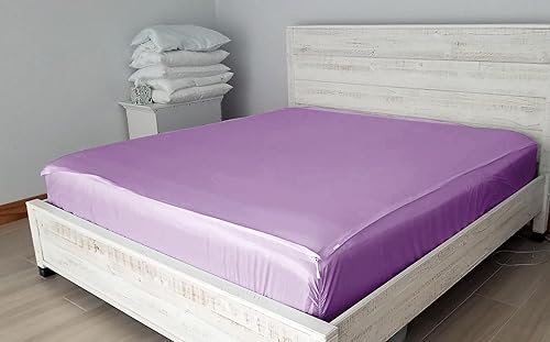 Miniatura 3 de Sábana bajera ajustable con cremallera, incluye 1 base de sábana bajera y 2 sábanas con cremallera, sábana bajera de hasta 16 pulgadas de