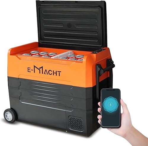 Refrigerador de coche de 12 V, congelador portátil, 63 cuartos de galón (60 litros) refrigerador de 12 V, congelador portátil con control de