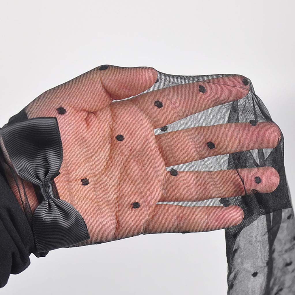Medias hasta el Muslo para Mujer, Calcetines por Encima de la Rodilla, Lindas y sexys Medias hasta el Muslo, con Lazos de satén, Medias, Negras, Talla única (Talla única Negra)