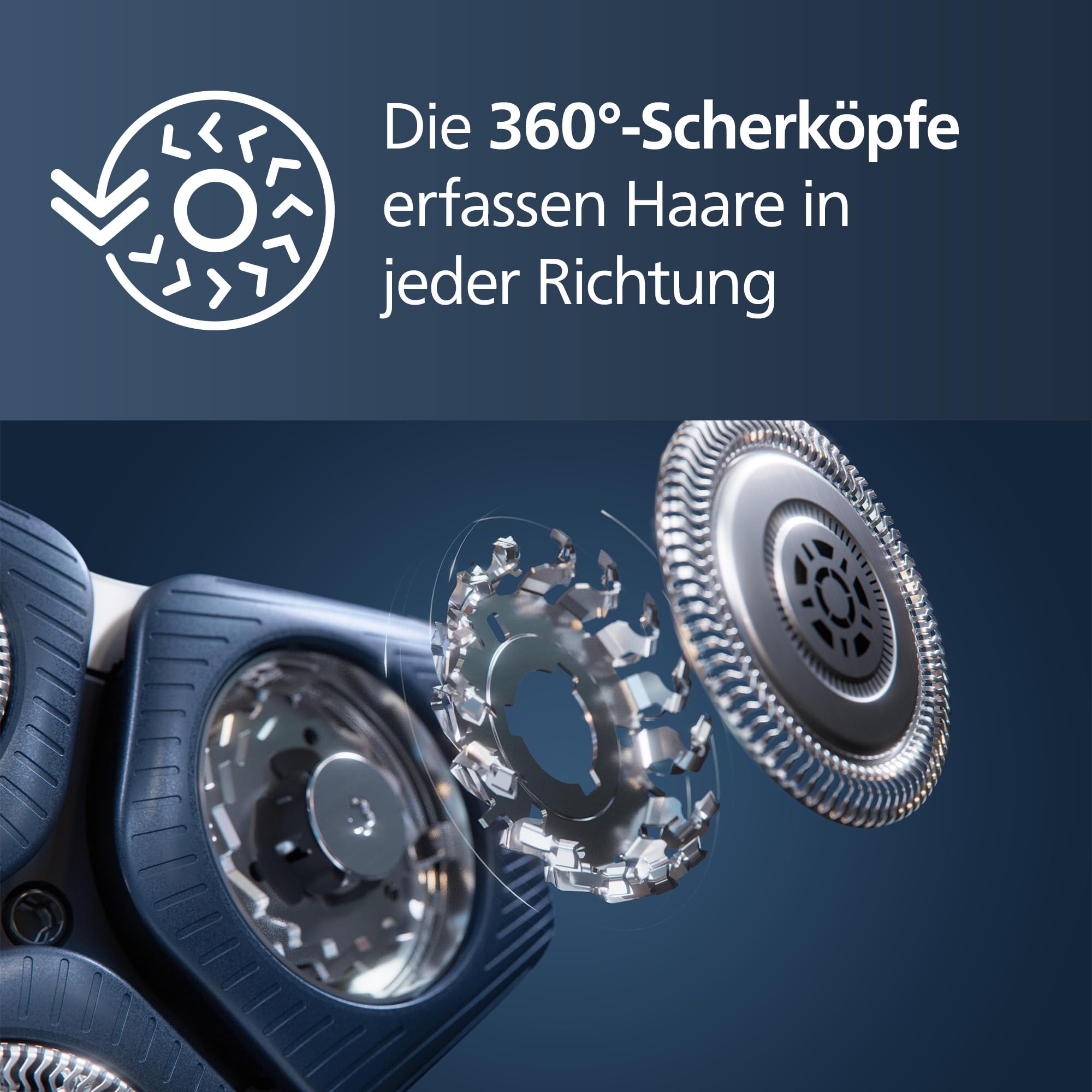 PHILIPS Shaver Series 7000 – Elektrischer Rasierer für Herren, Nass- und Trockenrasierer mit aufklappbarem Trimmer, Ladestation & Reiseetui (Modell S7887/35)