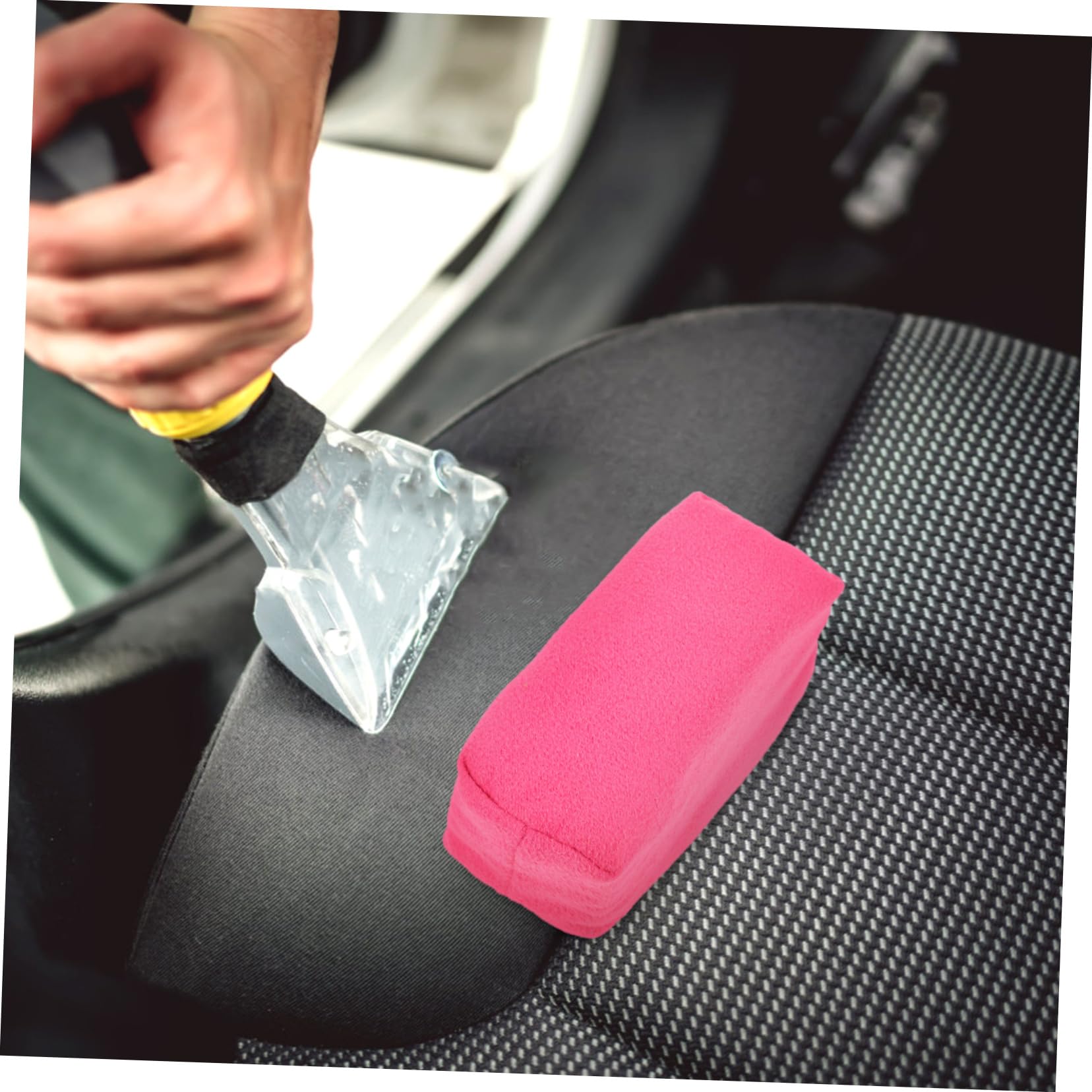 Gatuida Car Wax Applicator Sponge Auto Detailing Polishing Pad Versatile Buffing Pad for Car Wash Interior and Wheel Cleaning Compact Scratch Design Efficient Tire Dressing Tool