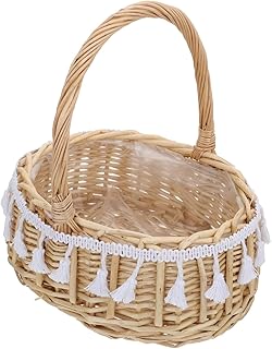 MUSISALY 1Pc Cesta De Flores Cestas De Armazenamento Decorativas Cesta De Frutas Cesto De Madeira Cesta De Flores De Casamento Despensa Cestas De Armazenamento Cesta De Acampamento Cesta