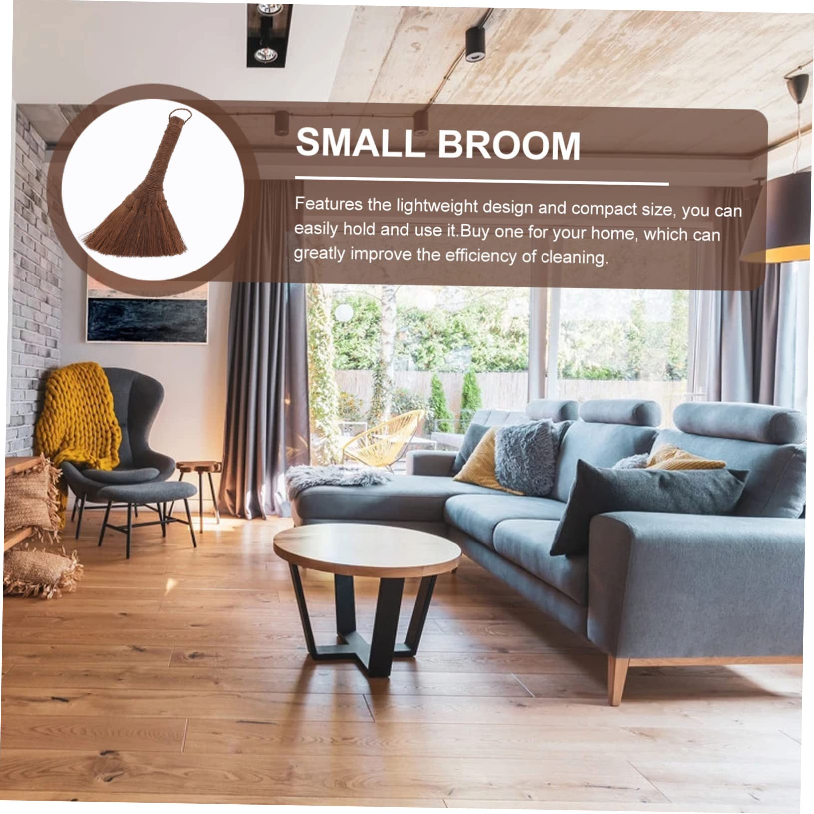 SEWOART 1pc Dust Broom Tool Cordless Sweeping Household Cleaning Brush Velvet Floor Spray Broom Home Kitchen Held Balais Carpet Broom Chinese Sofa Cleaning Brush Presser Brown Silk Coffee