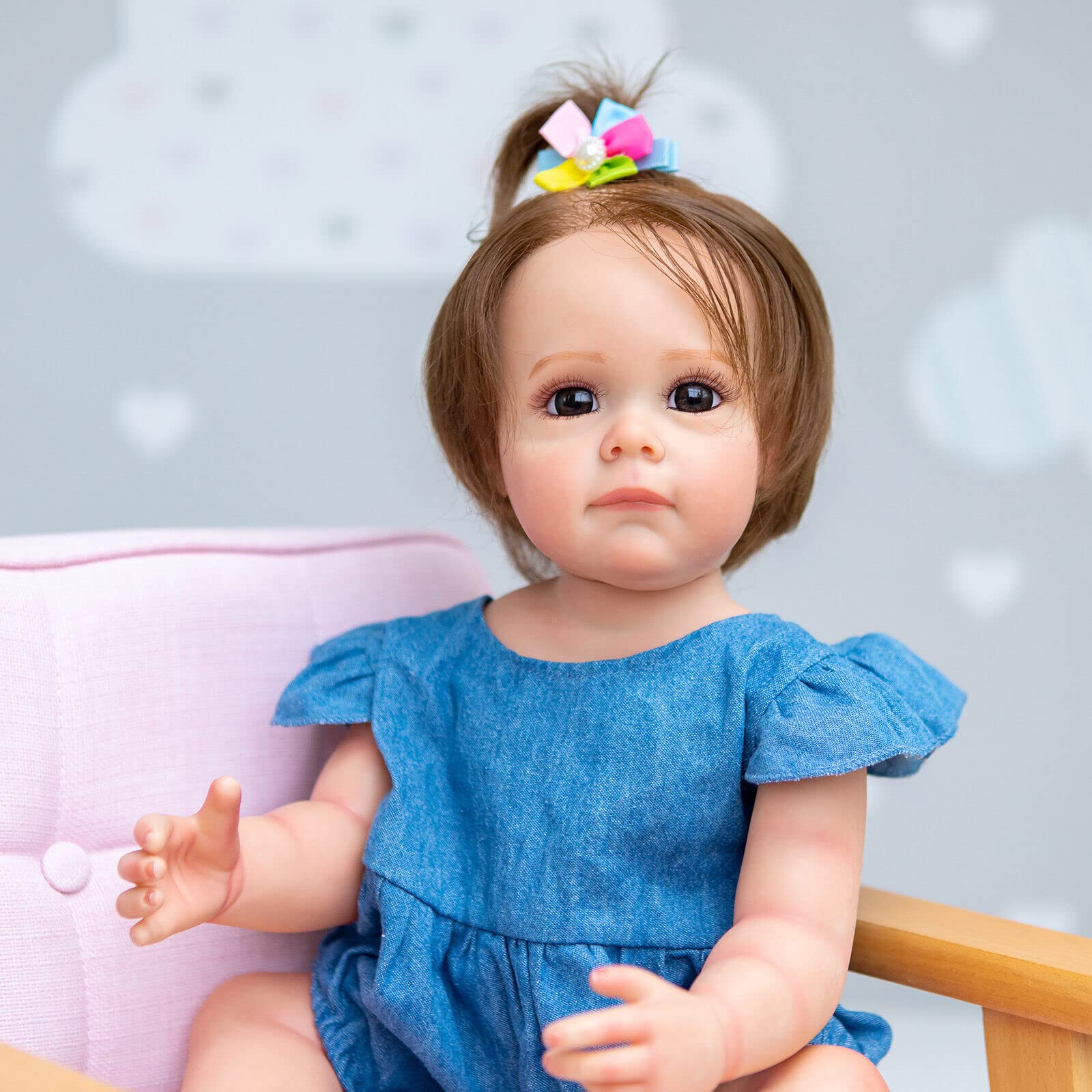 Amazon.co.jp: Meeler リボーンドール 55cmリアルな 笑顔赤ちゃん人形
