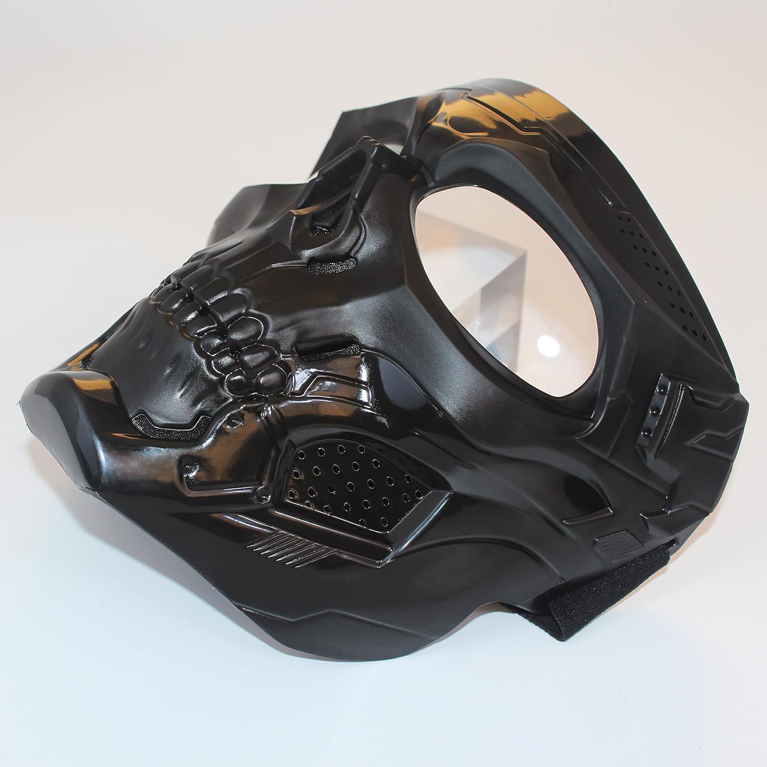 Motorcycle Mask Full Face,Masks Skull Skeleton with Goggles Impact Resistant Tactical Mask for Halloween Paintball Game Movie Props Party (Skull-greyLens) 4