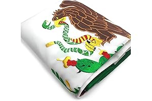 Mexican Flag 3x5 ft - Double-Sided Embroidered Polyester Banner with Brass Grommets for Indoor/Outdoor Use