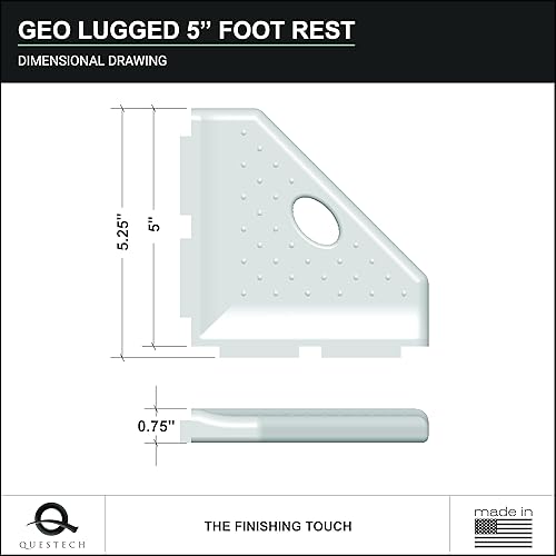 Miniatura 4 de Questech Estante de ducha esquinero de 8 pulgadas y reposapiés de 5 pulgadas, con ajuste geográfico para nueva construcción, níquel cepillado