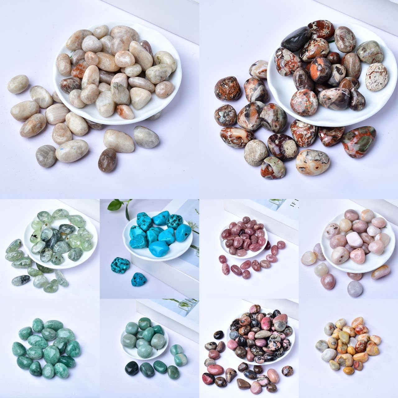 Namzi 2 pieces of natural red raw stone polished, DIY handmade accessory, potted plant, fish tank decoration stone 30-40mm