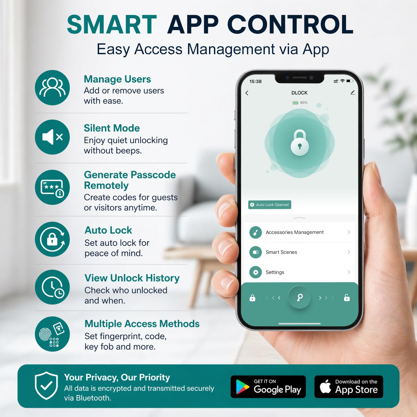 Smart Fingerprint Door Lock - Keyless Entry -3 Smart Fingerprint Door Lock - Keyless Entry -3