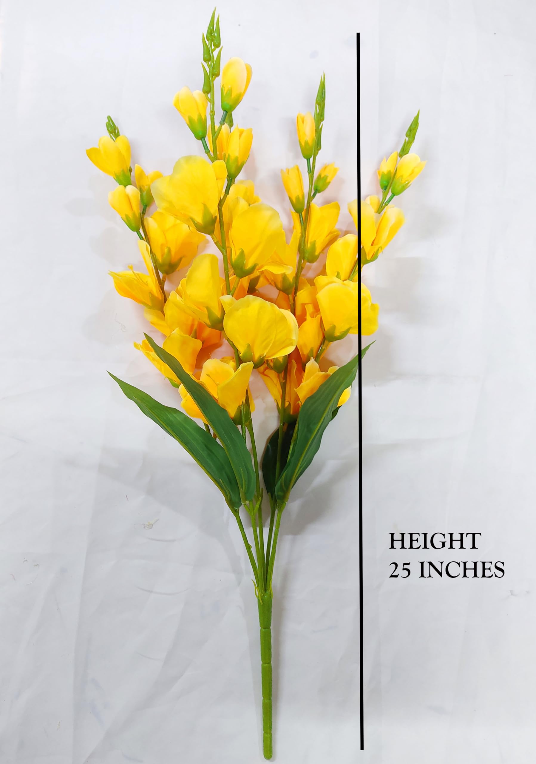 SAF Artificial Gladiolus Flower Bunch (60cm Long, Yellow) Lo -5 SAF Artificial Gladiolus Flower Bunch (60cm Long, Yellow) Lo -5