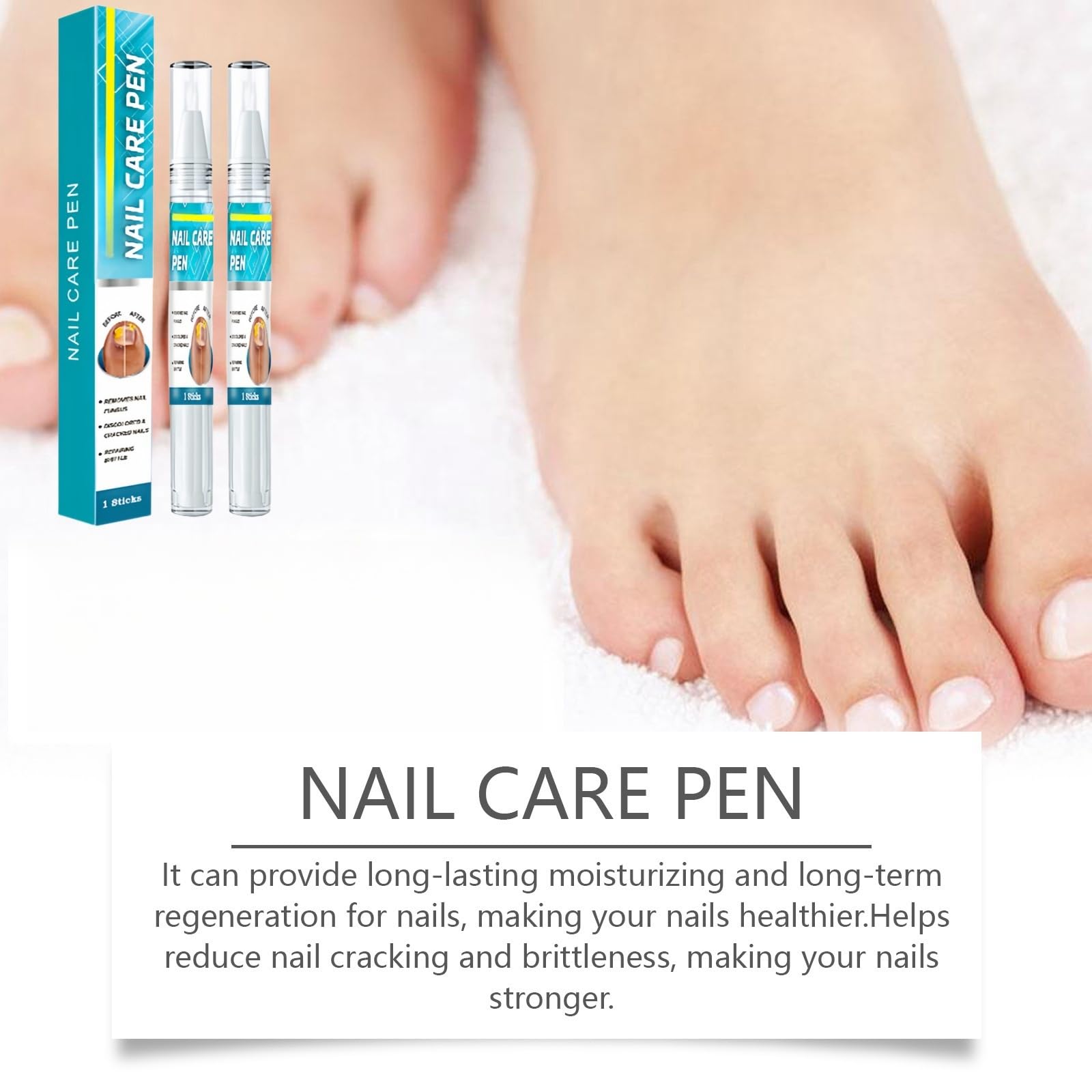 2PCS Nail Revive Pen,Nail Care Pen,Fungal Nail Treatment Pen,Nail Repair Essence,Nail Oil Pen,Ingrown Toenail Treatment,Nail Growth Treatment,Fungal Toenail Treatment,Cuticle Pen,Nail Strengthener - Image 3
