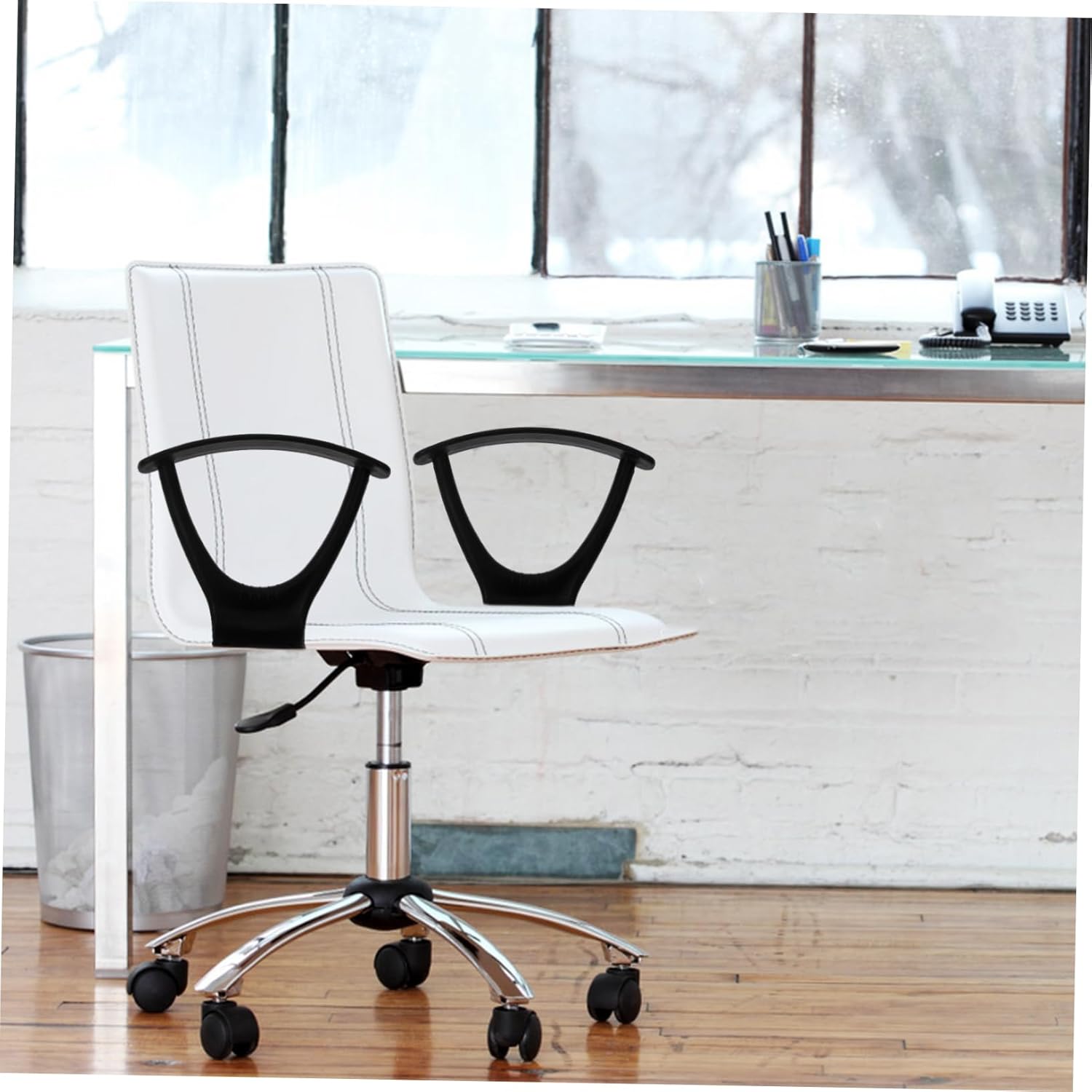 Cabilock 1Pair Replacement Office Chair Armrest Heavy Duty Arm Bracket for Gaming Office Chairs Wear Resistant Armrest Ergonomic Support for Comfort and Stability