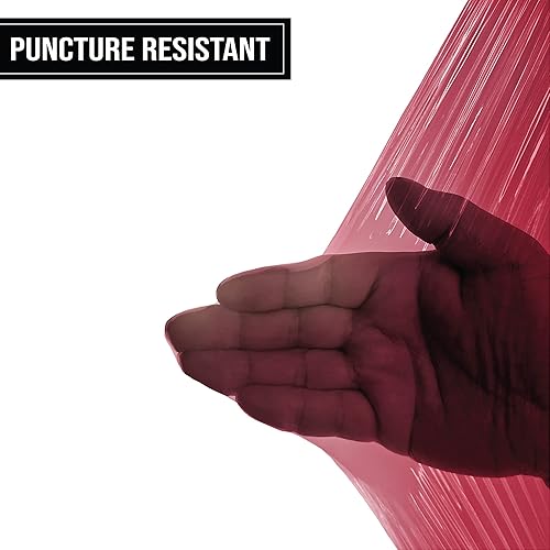 Miniatura 6 de 8NET - Rollos de película de plástico de envoltura elástica de color rojo resistente calibre 80 para embalaje de paletas de mudanza y embalaje, 4