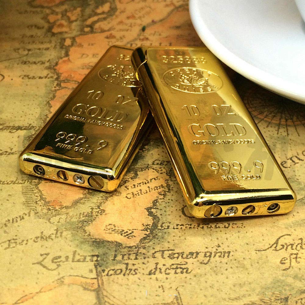 Amazon.com: New 2PC Golden Gold Plate 999 Bullion Cigarette