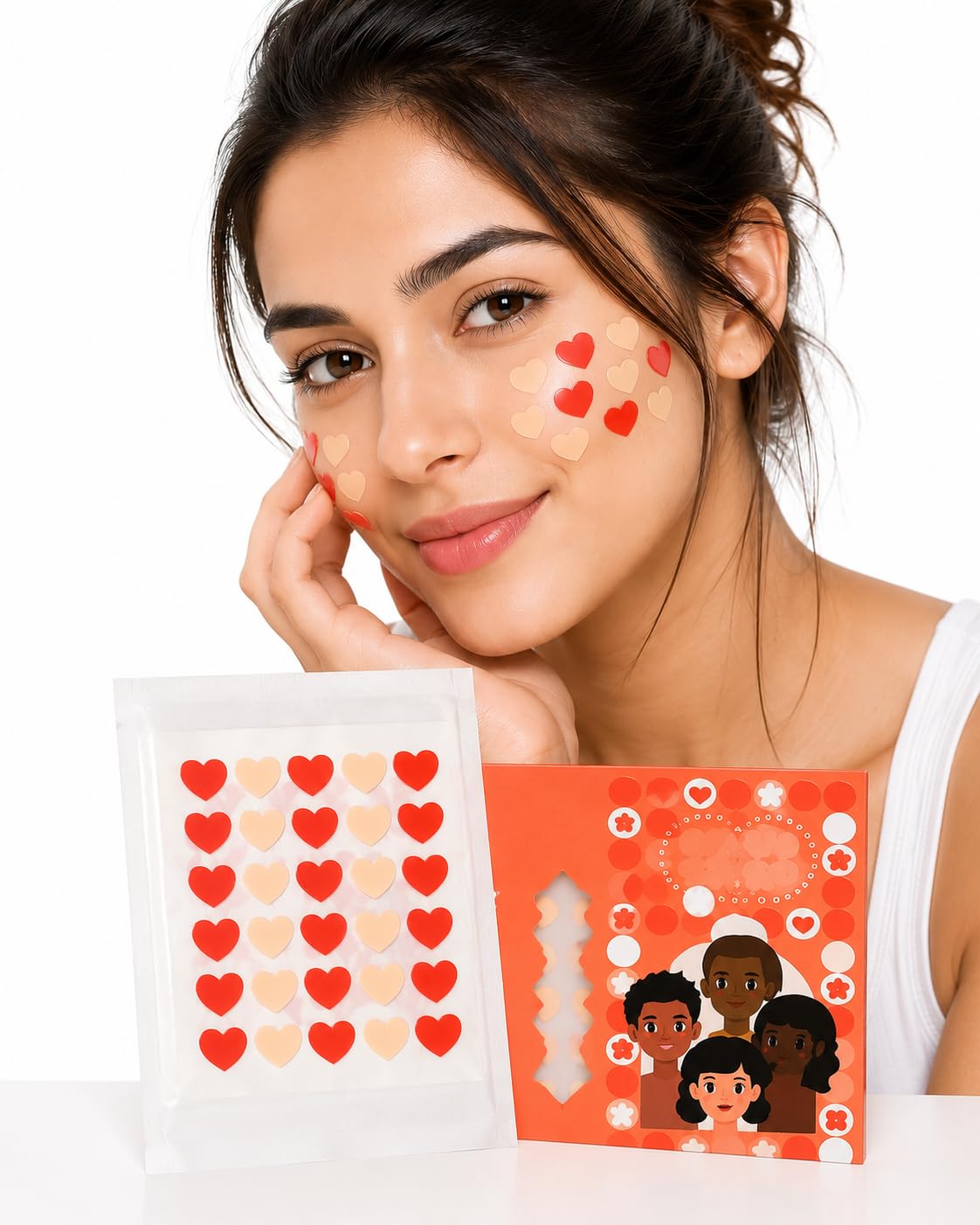 DS FLOWER BEAUTYDOTS - hydrocolloid material, tea tree oil, no harsh chemicals, part of your fashion (HEART SHAPED)-image-34