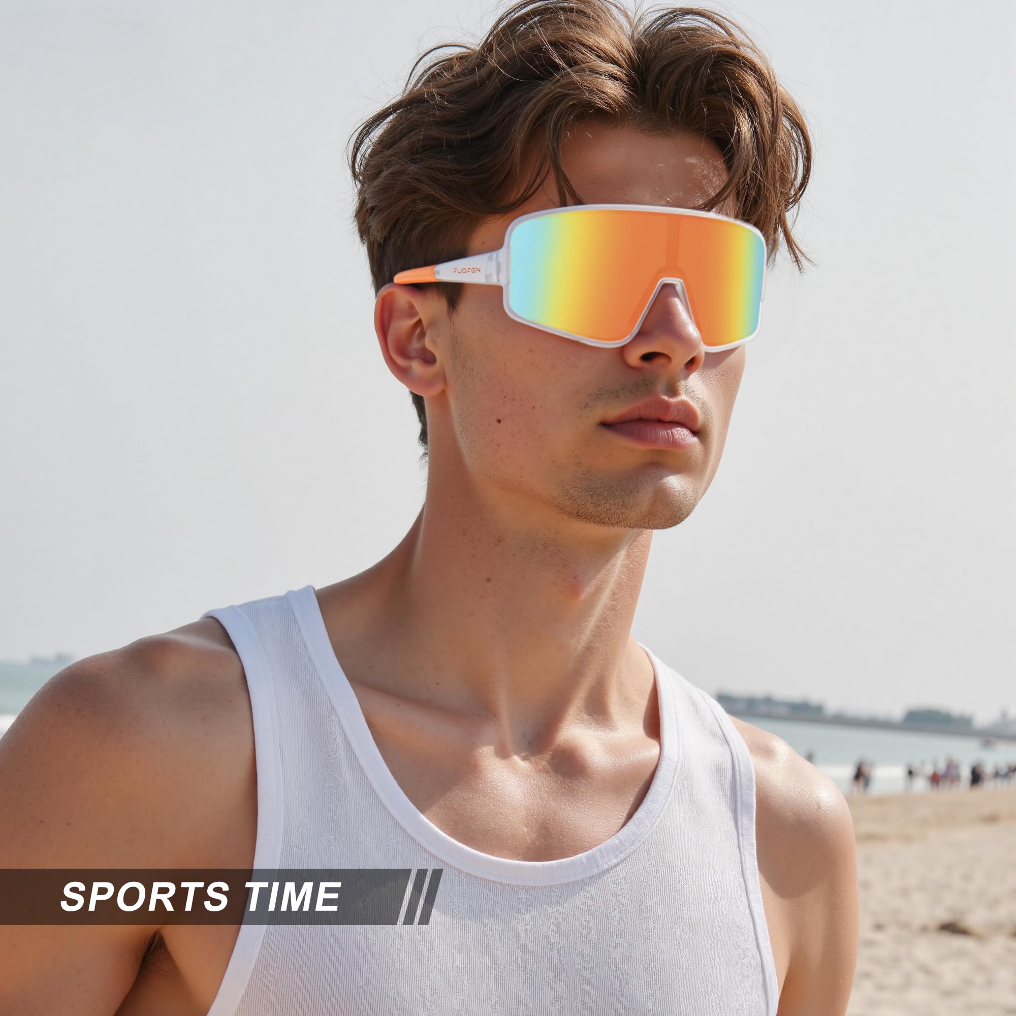 Sportowe okulary przeciwsłoneczne z polaryzacją dla mężczyzn i kobiet do golfa, biegania, tenisa, jazdy na rowerze, okulary z pojedynczą soczewką