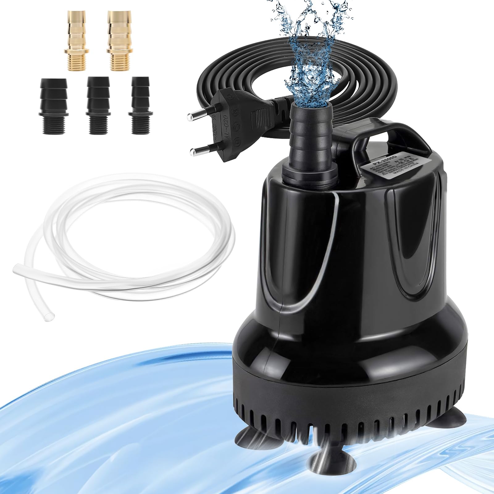 Ultrasone Dompelpomp Waterpomp voor Vijver-Tuinfontein-Aquarium 20W 1200 l/u fonteinpomp