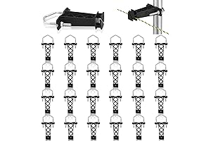 Tube Post Insulator for Electric Fence, Set of 24