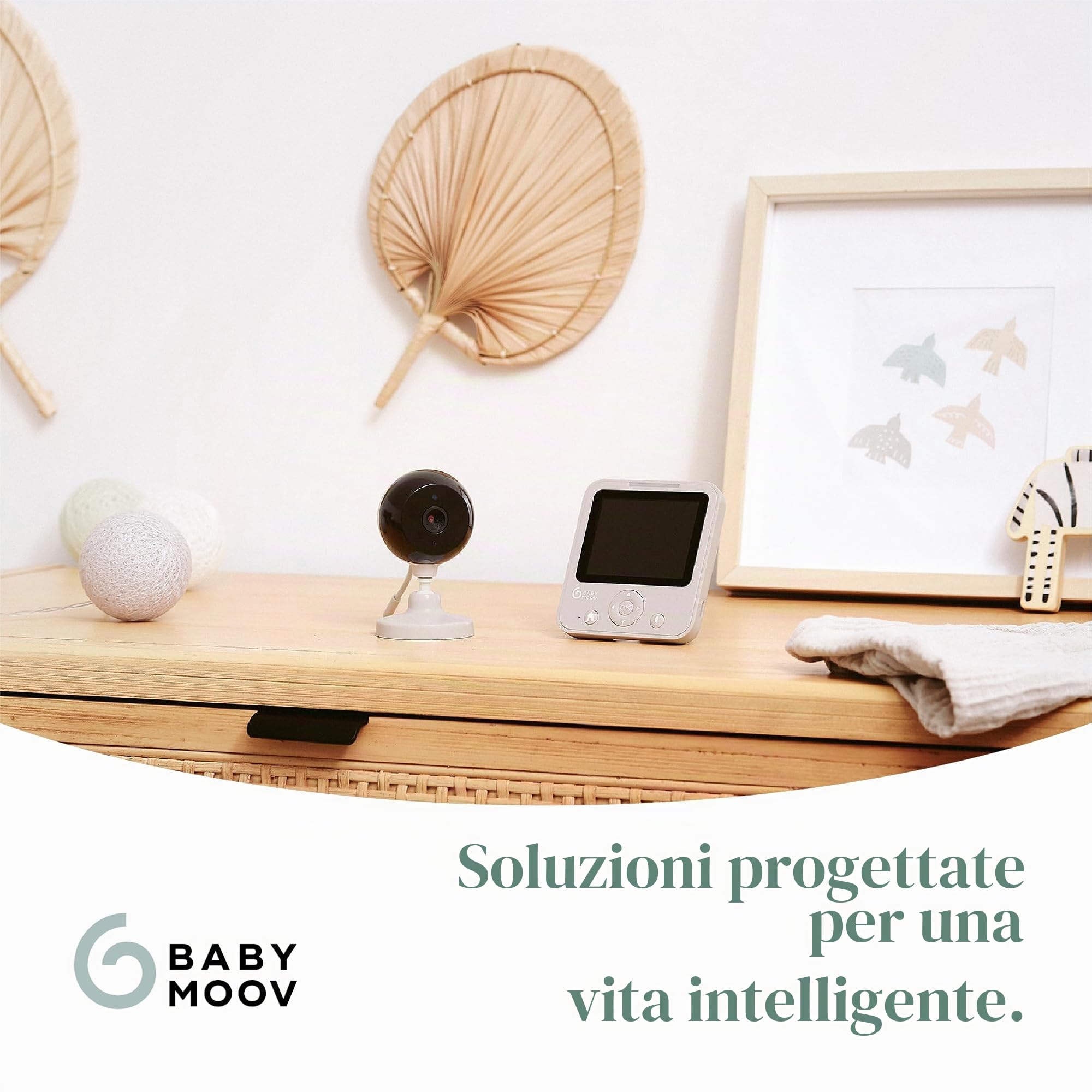Babymoov Video Baby Monitor YOO Start, Portata 300m, Senza Wi-Fi | Schermo a Batteria - Visione Notturna, Talkie Walkie e VOX - 8 Ninne Nanne e Termometro - Garanzia a Vita
