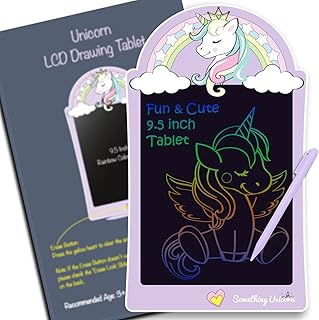 Something Unicorn - Unicorn Writing Tablet & Doodle Board for 3+ Year Old Girls. Super Cute Unicorn Toy Gift for Learning and On-The-go Creativity. Unleash Your Child's Creativity (Cute Unicorn)