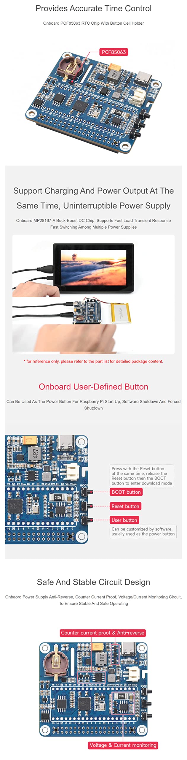 Power Management HAT Per Raspberry Pi - Ricarica E Alimentazione Continua Con RTC E Chip Buck-Boost