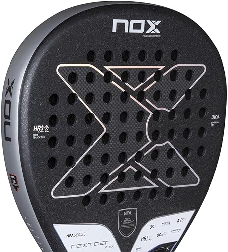 Miniatura 5 de Pala de pádel NEXTGEN PRO Attack 3K NFA Series 2025 Pala Padel en forma de diamante Cara de carbono 3K y núcleo de color HR3 Textura de arena